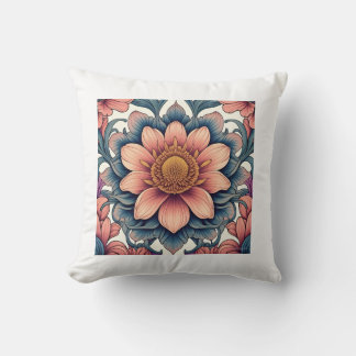 Design coussin fleuri coloré
