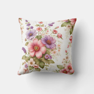 Design Coussin intemporel Vintage Floral Elégance