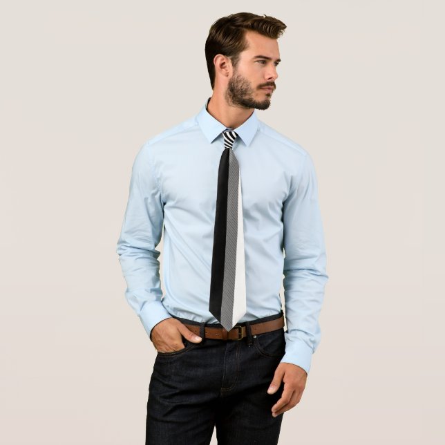 Design D'Art Optique Noir Et Blanc, Cravate (En situation)