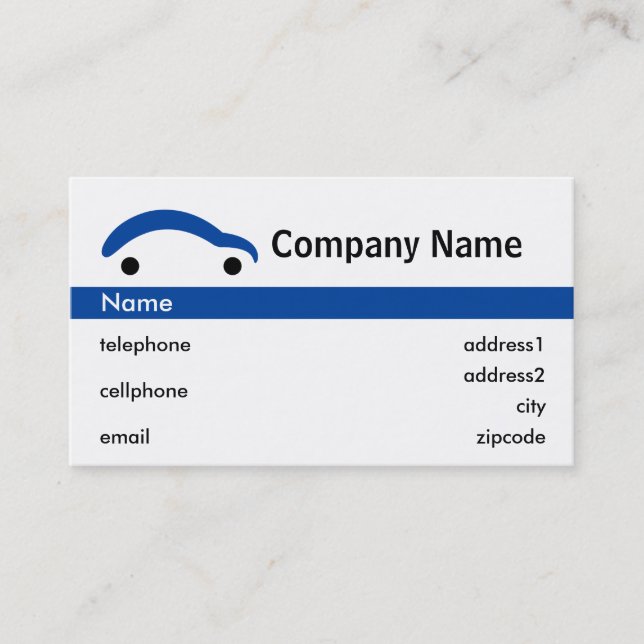 Design de carte bleu de commerce de détail de (Devant)