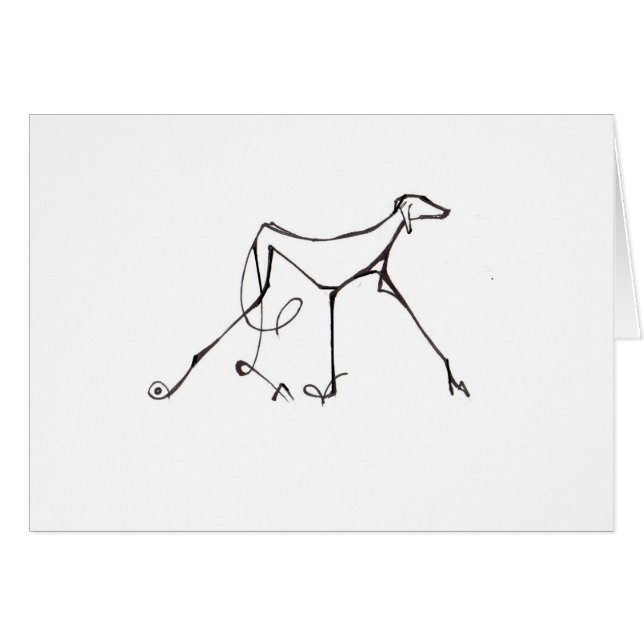 Design de carte d'Azawakh de David Moore (Devant horizontal)