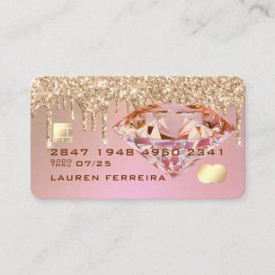 Design de carte de crédit rose Diamond