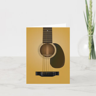 Design de carte de note de guitare acoustique