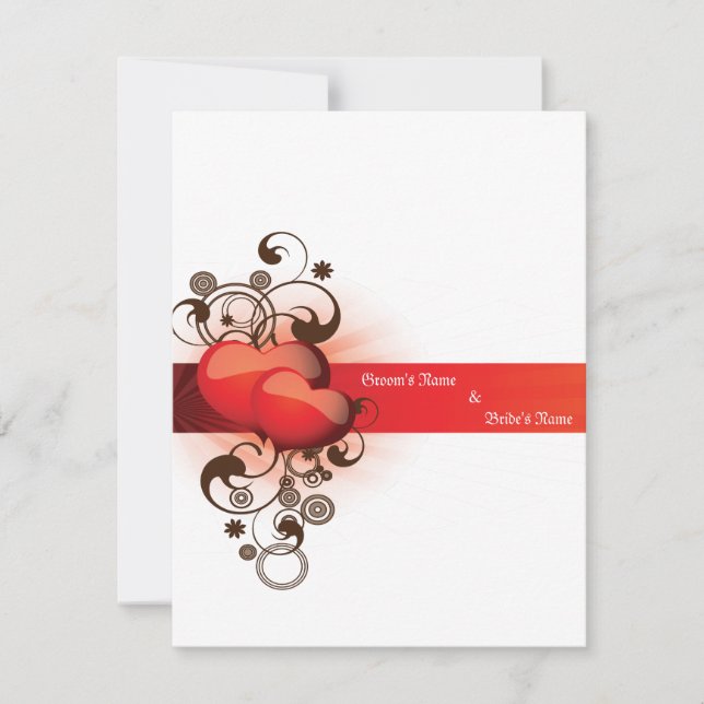 Design de carte élégant de mariage de conception (Devant)