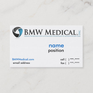 Design de carte Médicale de BMW