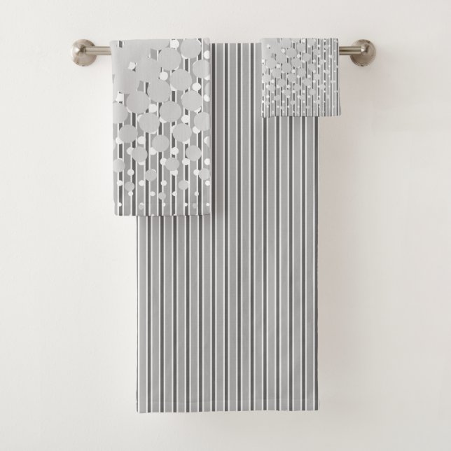 Design de densité en gris - Ensemble de serviettes (En situation)