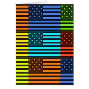 Design de drapeau Motif Américain Inspiré Arc-En-C