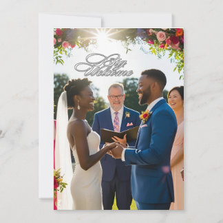 Design de faire-part de mariage d'accueil