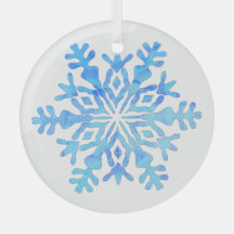 Design de flocon de neige bleu sur un ornement en 