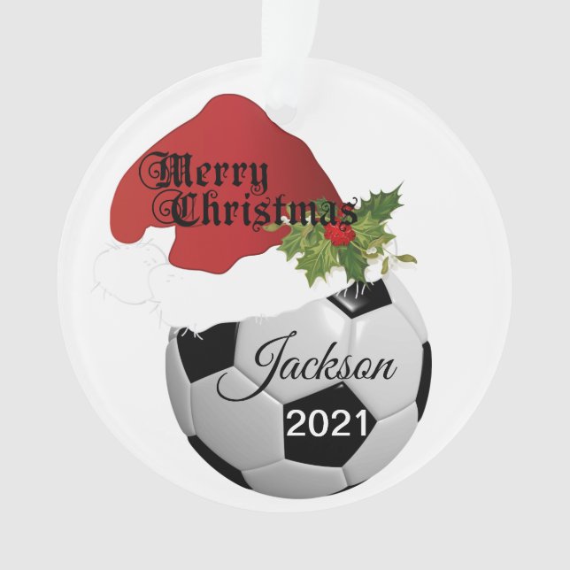 Design de football de Santa Hat| Nom DO-IT-YOURSEL (devant)