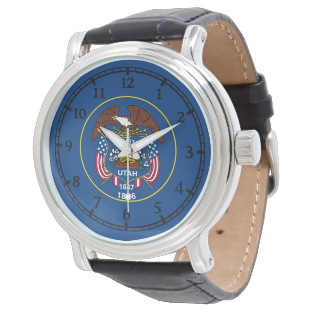 Design de la montre de drapeau de l'État de l'Utah (Incliné)