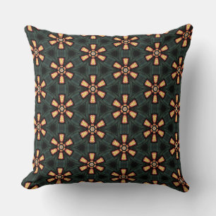 Design de la roue de ventilateur rouge sur Coussin