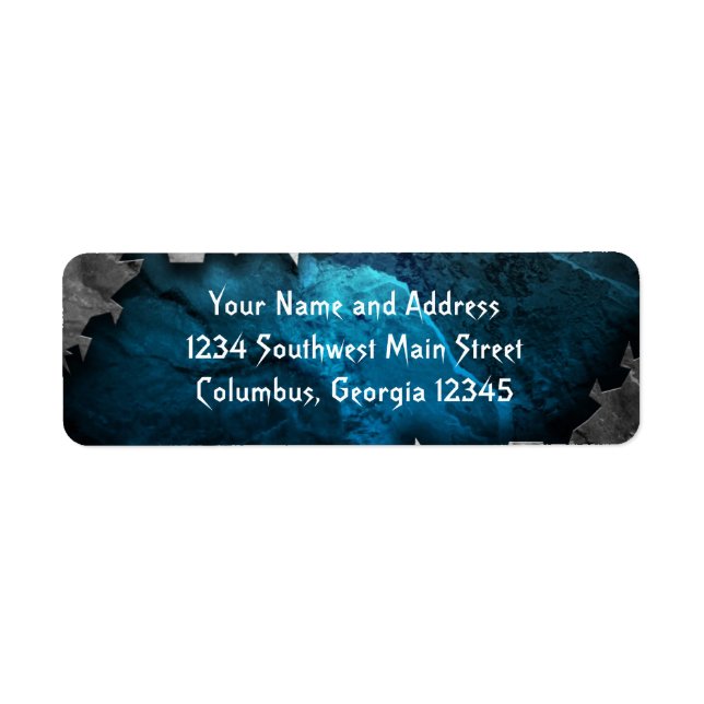 Design de métal/pierre bleu et argenté (Devant)