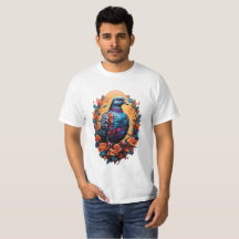 Design de T-shirt avec pigeon