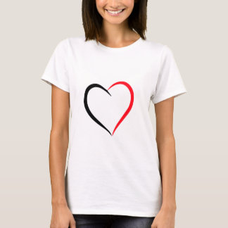 Design de t-shirt Black and Red Heart