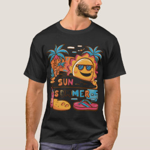 Design de t-shirt d'été, Design de t-shirt de plag