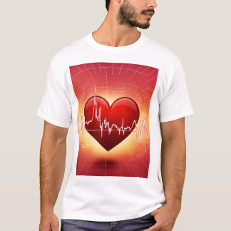 Design de t-shirt en forme de coeur