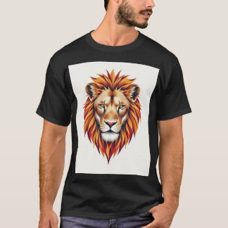 Design de T-shirt Lion Glitch Géométrique