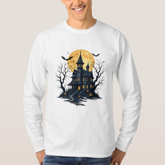 design de t-shirt maison hanté (Devant)