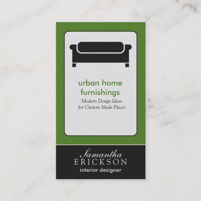 Design d'intérieur moderne/Décorateur Carte de vis (Devant)