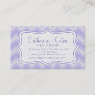 Design d'intérieur zigzag violet gris carte de vis