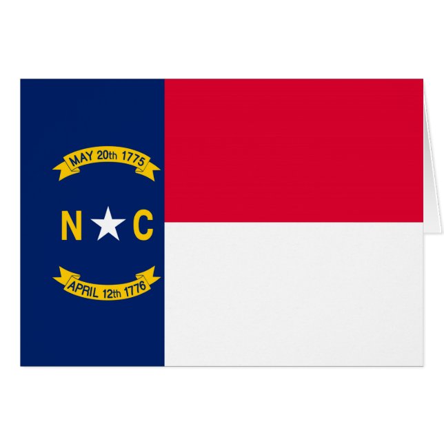 Design du drapeau de l'État de Caroline du Nord (Devant horizontal)