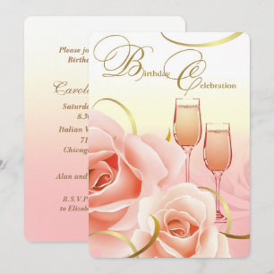 Design élégant Anniversaire Fête Invitations perso