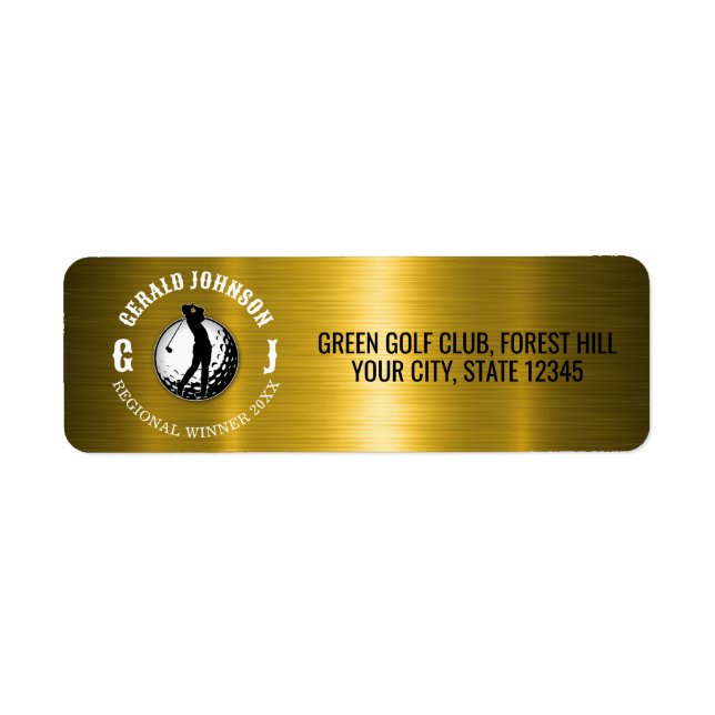 Design élégant de monogramme de golf (Devant)