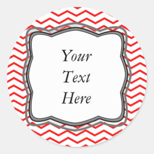 Design Étiquette Red Chevrons