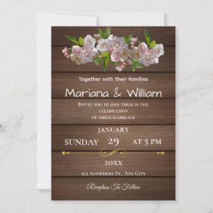 Design Faire-part de mariage d'élégance florale ru
