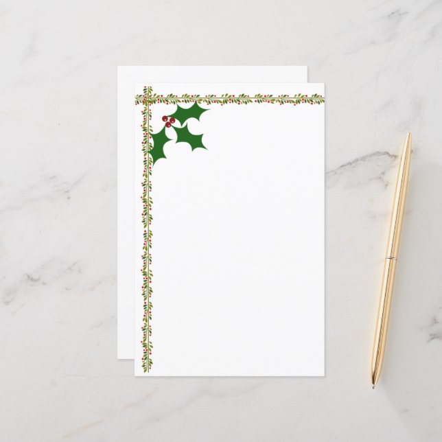 Design Feuille holly (avec éléments correspondants (Devant/Arrière en situation)