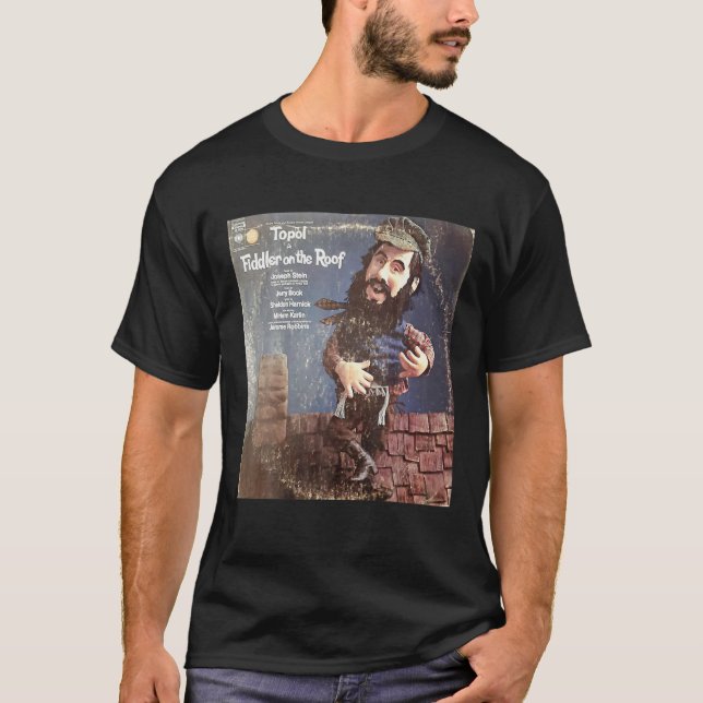 Design Fiddler Musical Classic Frame On The Roof V T-Shirt (Front)