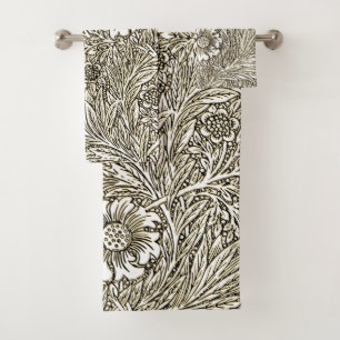 Design floral complexe en Brown et blanc