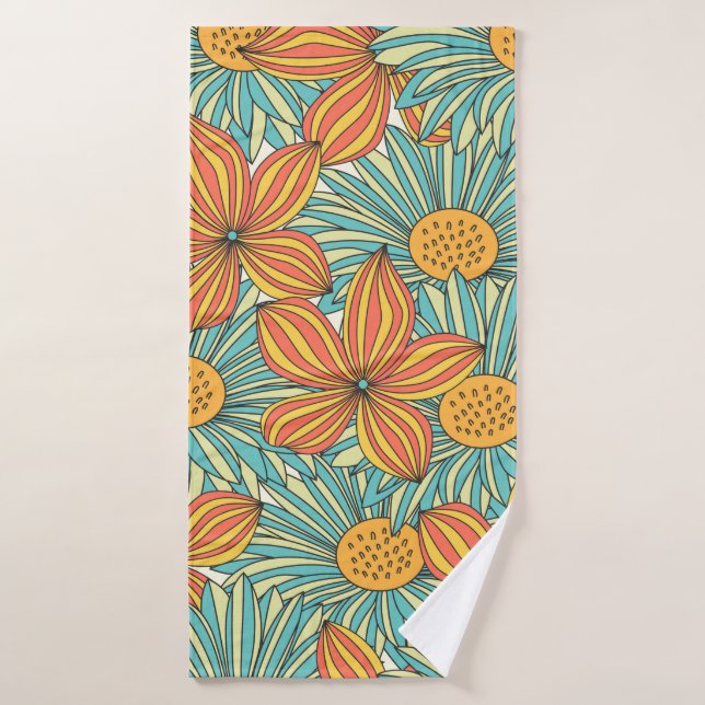 Design floral incolore (Serviette de bain)