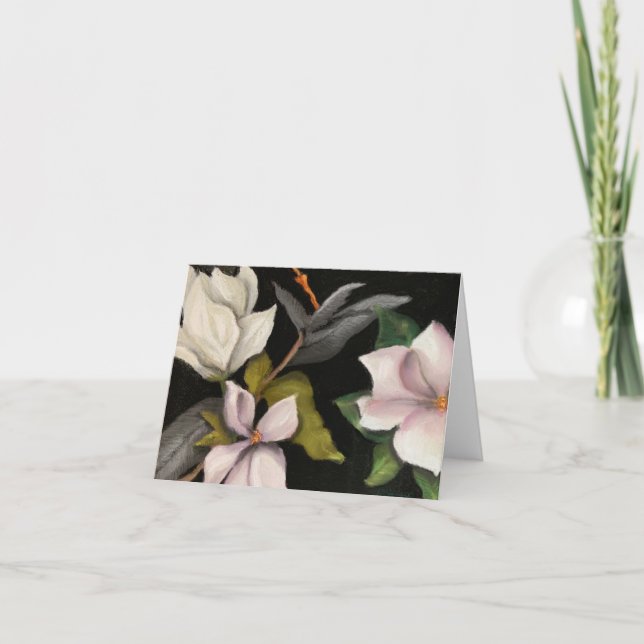 design floral sur carte à note (Devant)