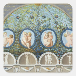 Design for a Ceiling Fresco, published c.1780 (gou Square Sticker