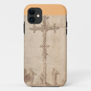 Design for a Crucifix with the Virgin Mary iPhone 11 Case