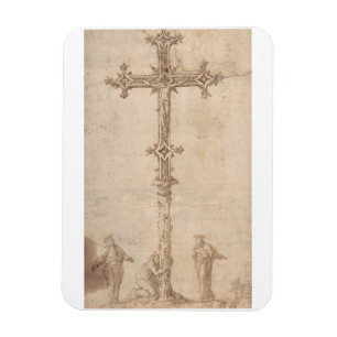 Design for a Crucifix with the Virgin Mary Magnet