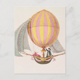 Design for a dirigible, French, c.1785 Postcard