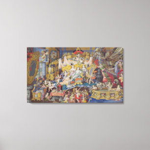 Design for a Fan, possibly for Madame de Montespan Canvas Print