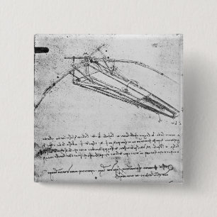 Design for a flying machine 2 inch square button