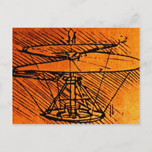 Design For A Helicopter Postcard