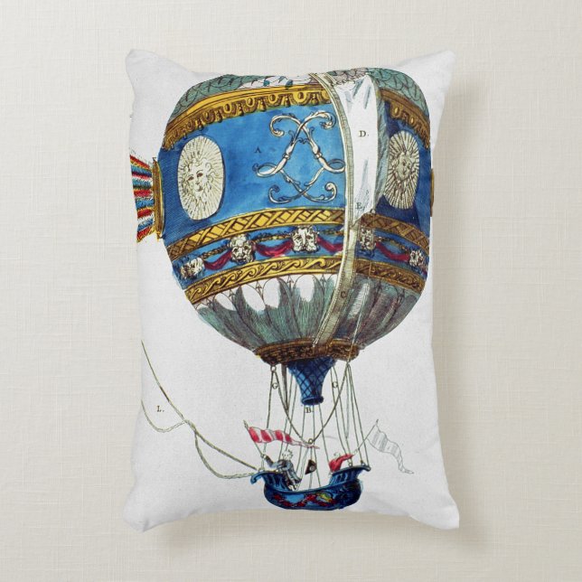Design for a hot-air balloon with a diameter of 12 accent pillow (Front(Vertical))