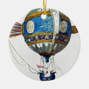 Design for a hot-air balloon with a diameter of 12 ceramic ornament
