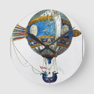 Design for a hot-air balloon with a diameter of 12 round clock