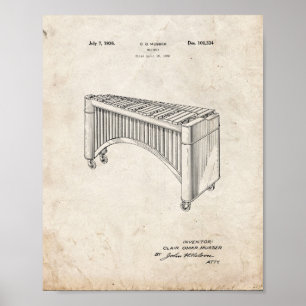 Design For A Marimba Patent - Old Look Poster