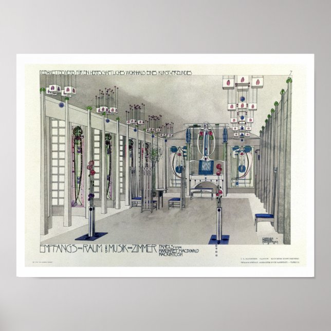 Design for a Music Room with panels by Margaret Ma Poster (Front)