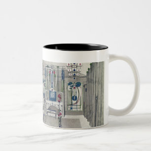 Design for a Music Room with panels by Margaret Ma Two-Tone Coffee Mug