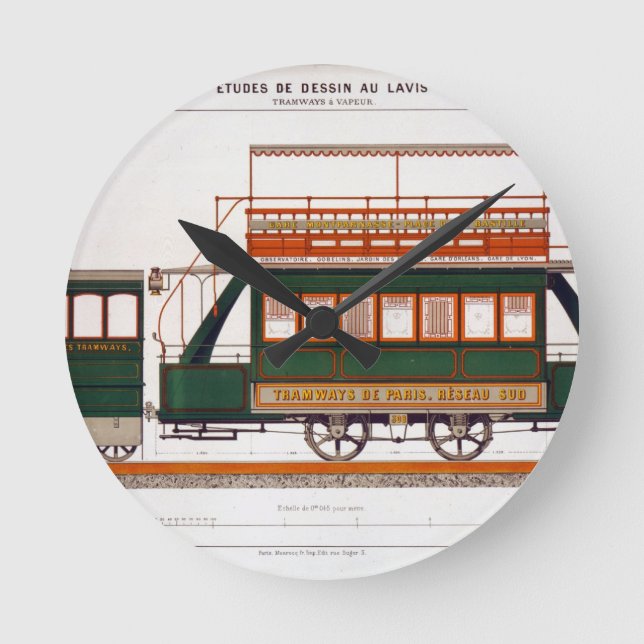 Design for a Steam Tram, plate 126 from 'The Indus Round Clock (Front)