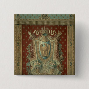 Design for a tapestry in Bonaparte's study 2 Inch Square Button